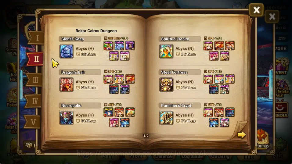 Summoners War: Sky Arena Accounts Mid-Game ASIA|Lv 98|2 LD [Asima,Jaduel and Aepiah]|33+ NB5[Laika,Bolverk,Etc]+71 4