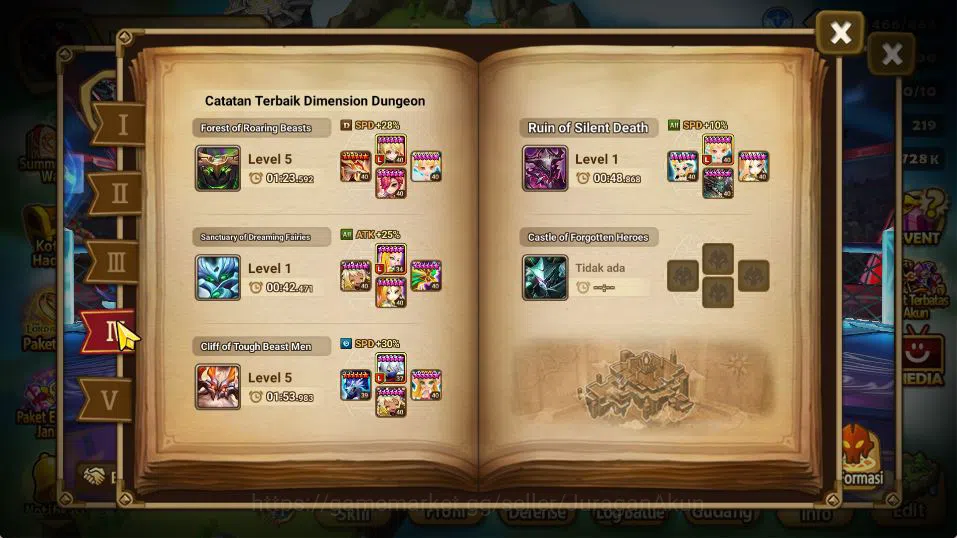 Summoners War: Sky Arena Accounts Mid-Game ASIA|Lv 98|2 LD [Asima,Jaduel and Aepiah]|33+ NB5[Laika,Bolverk,Etc]+71 6
