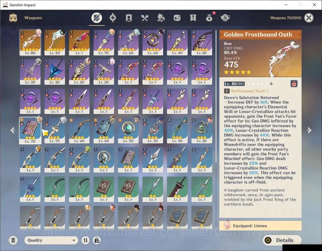 Genshin Impact Accounts ASIA|AR 50|Prime Team Zibai|3Limited+3(*5Weapon)|L image 5