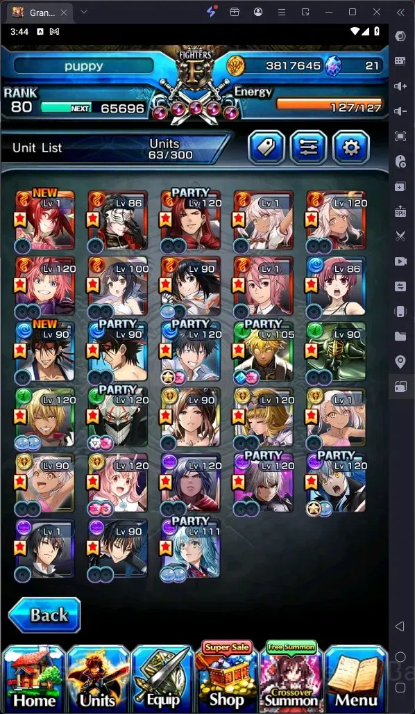 Grand Summoners Accounts Global |Okarun Lv120, Touma Kamijo Lv120 TW, Summe image 10
