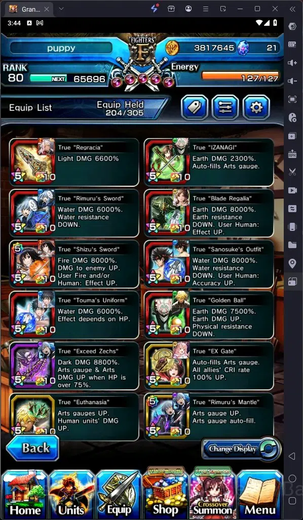 Grand Summoners Accounts Global |Okarun Lv120, Touma Kamijo Lv120 TW, Summe image 11