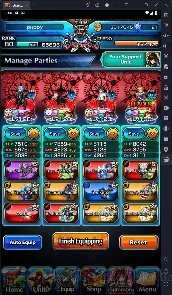 Grand Summoners Accounts Global |Okarun Lv120, Touma Kamijo Lv120 TW, Summe image 9