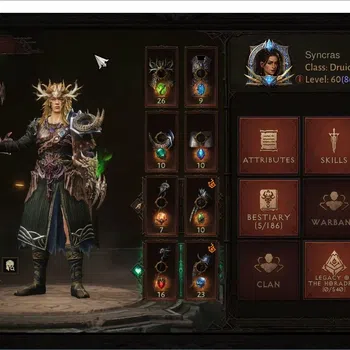 Diablo Immortal Accounts Mid-Tier SA - Izual | 60 (868) Druid - Slayer |CR 43K |Reso 480 |Inferno 3 |Lv 30