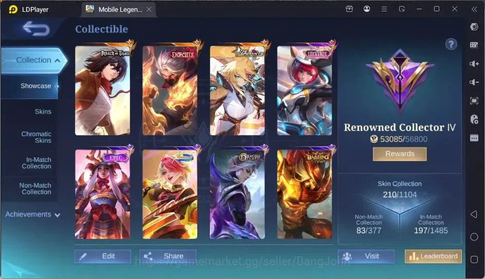 Mobile Legends: Bang Bang Accounts Global|Hero 113|Skin 210|Renowned|KOF Karina+AOT F image 11
