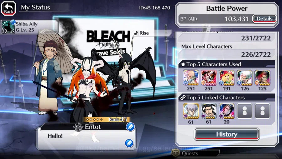 Bleach: Brave Souls Accounts GLOBAL]11K Orb+Fresh All Story|IchigoRenewed,Aizen image 3