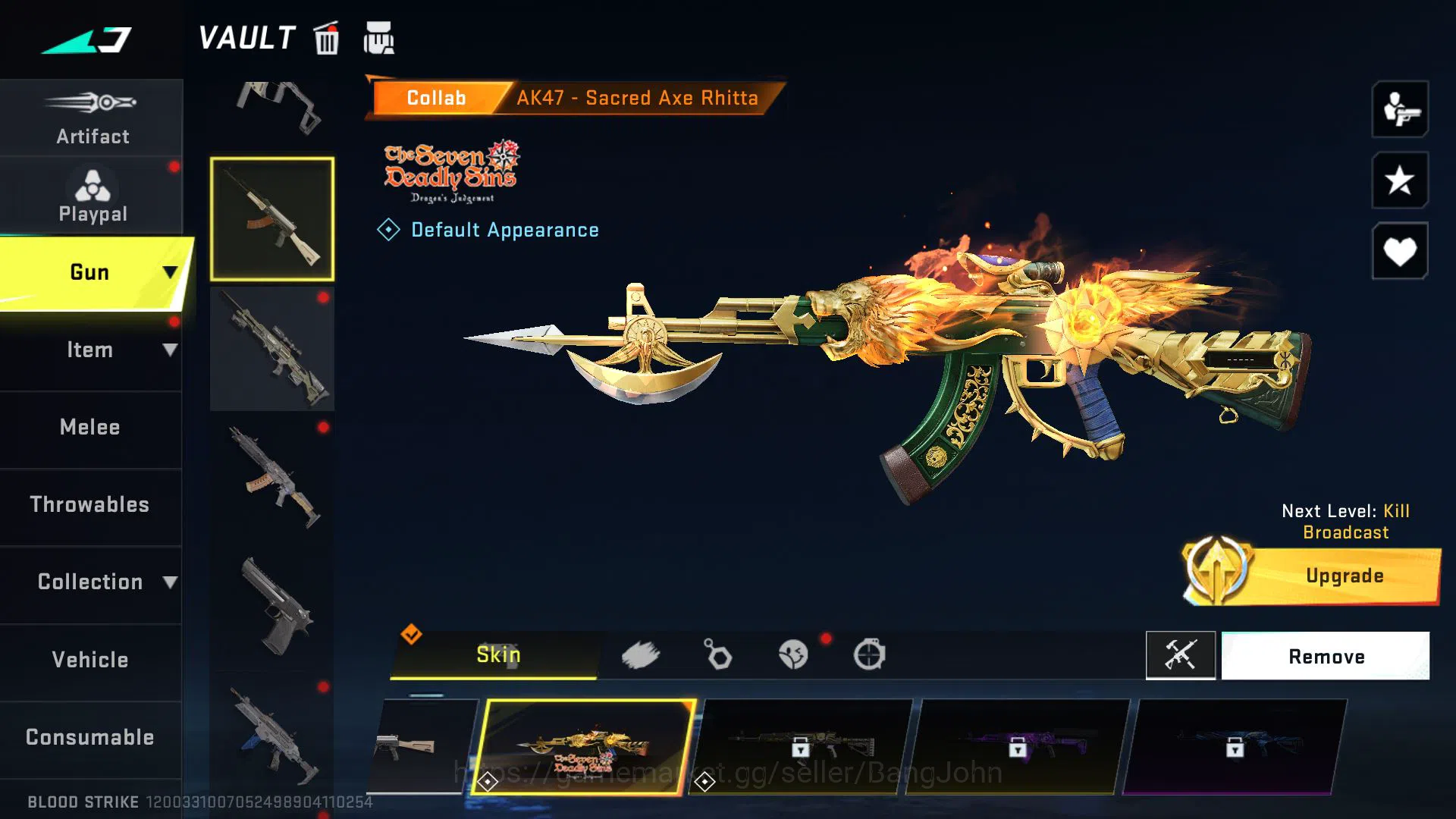 Blood Strike Accounts ASIA | Collab AK47 - Sacred Axe Ritta, Limited AR9 image 6