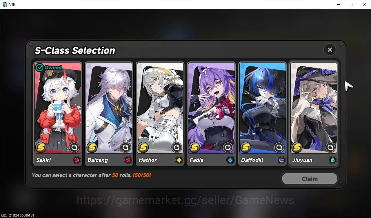 Neverness to Everness Accounts GLOBAL SEA|HL 7|3 SSR 2 Limited [Shinku,Hotori],Sakiri|2 Selector|Overcast Canopy 10
