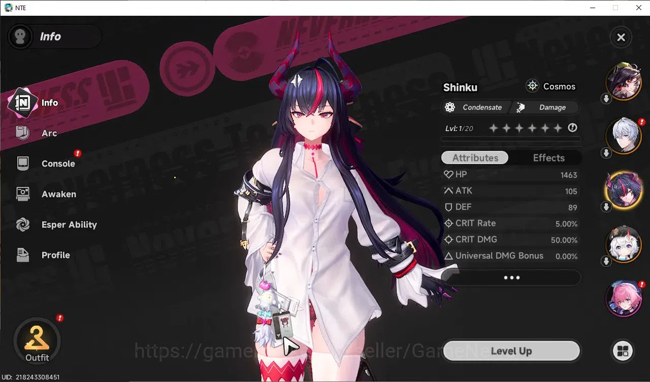 Neverness to Everness Accounts GLOBAL SEA|HL 7|3 SSR 2 Limited [Shinku,Hotori],Sakiri|2 Selector|Overcast Canopy 2
