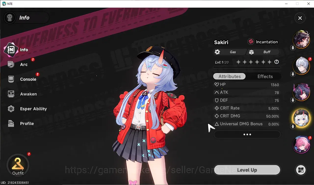 Neverness to Everness Accounts GLOBAL SEA|HL 7|3 SSR 2 Limited [Shinku,Hotori],Sakiri|2 Selector|Overcast Canopy 4