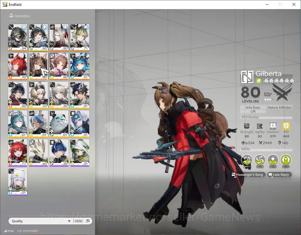 Arknights: Endfield Accounts ASIA|Lv 54|SSR 6(2Limit) [Laevatain+Sign,Gilberta] image 5