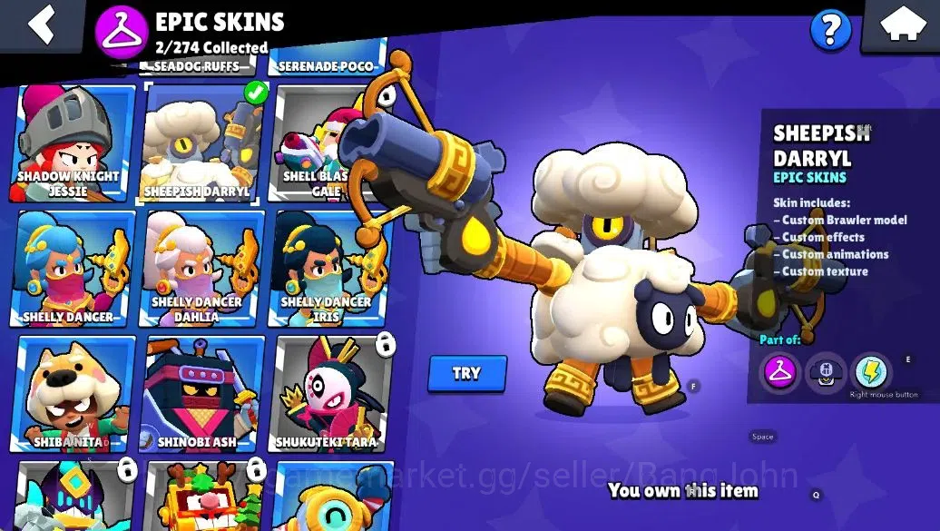 Brawl Stars Accounts Android | 1012Thropy|14 Brawler-1 Max Lv(Shelly+Hy image 9