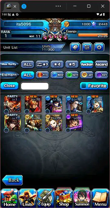 Grand Summoners Accounts Others GLOBAL|Fresh starter|Rank 1|Cristal 2443|Empres Yomi,Machine Jack,Keiones,etc|check SS|GS184B 6