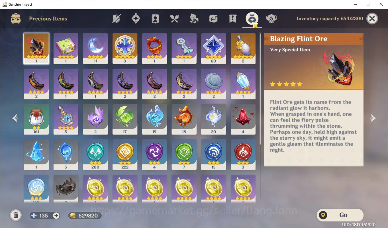 Genshin Impact Accounts ASIA | AR 55, arlechinno, bennet, durin, flins, co image 11