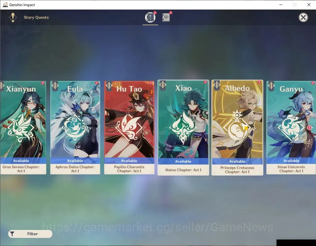 Genshin Impact Accounts Mid Game Asia | AR 44| 2 Limited+1(*5Weapon)| SkirkC1,Escoffier| Mc Male| 6 Crown| Fragile 69 11