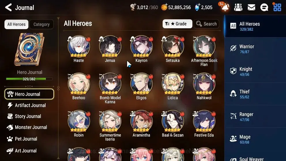 Epic Seven Accounts Collaboration Hero Global Verif|51 ML(BArunka,Harseti,Zio,Belian,LC Belona,etc)+Many Colab 10