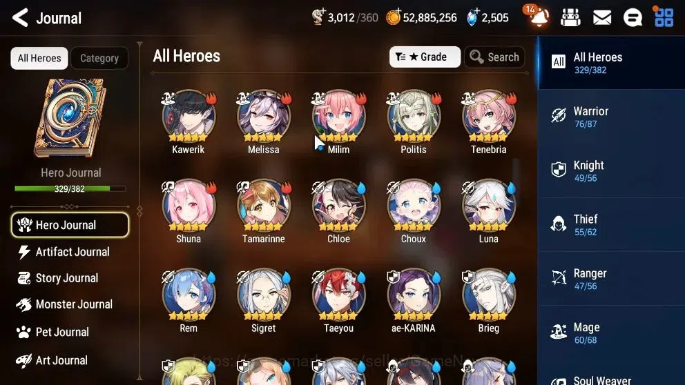 Epic Seven Accounts Collaboration Hero Global Verif|51 ML(BArunka,Harseti,Zio,Belian,LC Belona,etc)+Many Colab 11