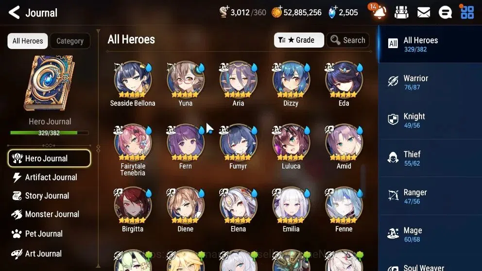 Epic Seven Accounts Collaboration Hero Global Verif|51 ML(BArunka,Harseti,Zio,Belian,LC Belona,etc)+Many Colab 13