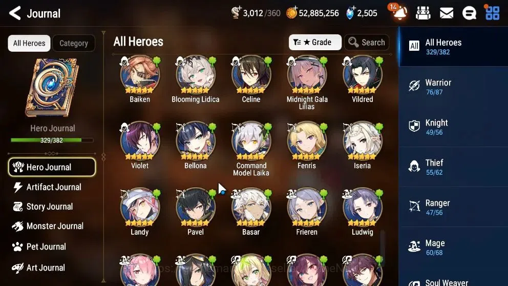 Epic Seven Accounts Collaboration Hero Global Verif|51 ML(BArunka,Harseti,Zio,Belian,LC Belona,etc)+Many Colab 15