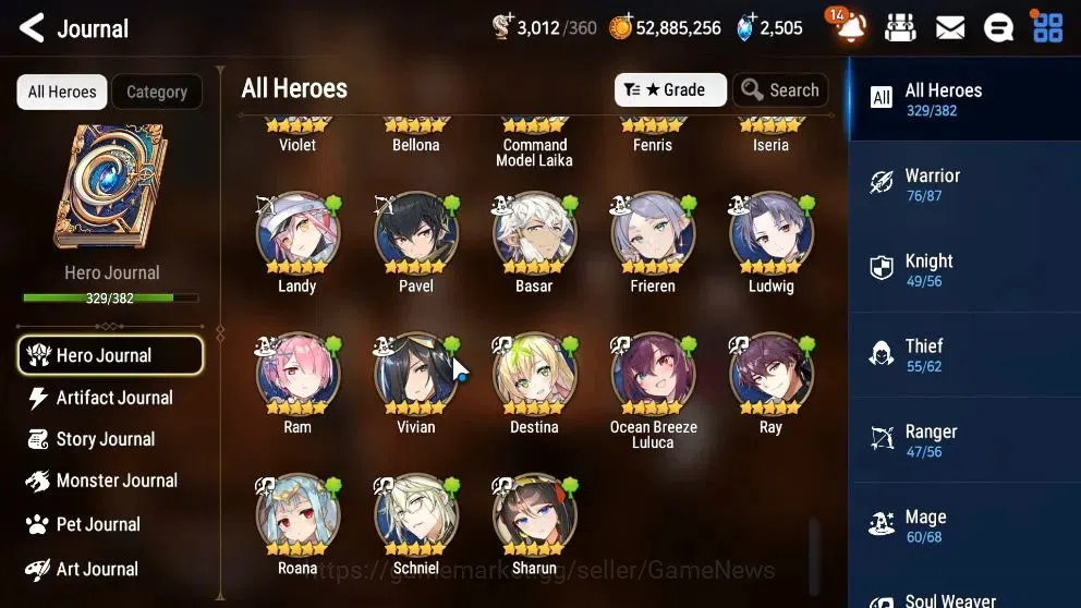 Epic Seven Accounts Collaboration Hero Global Verif|51 ML(BArunka,Harseti,Zio,Belian,LC Belona,etc)+Many Colab 16