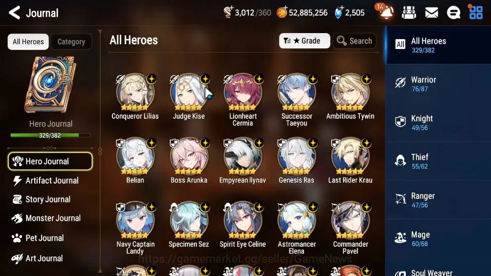 Epic Seven Accounts Collaboration Hero Global Verif|51 ML(BArunka,Harseti,Zio,Belian,LC Belona,etc)+Many Colab 5
