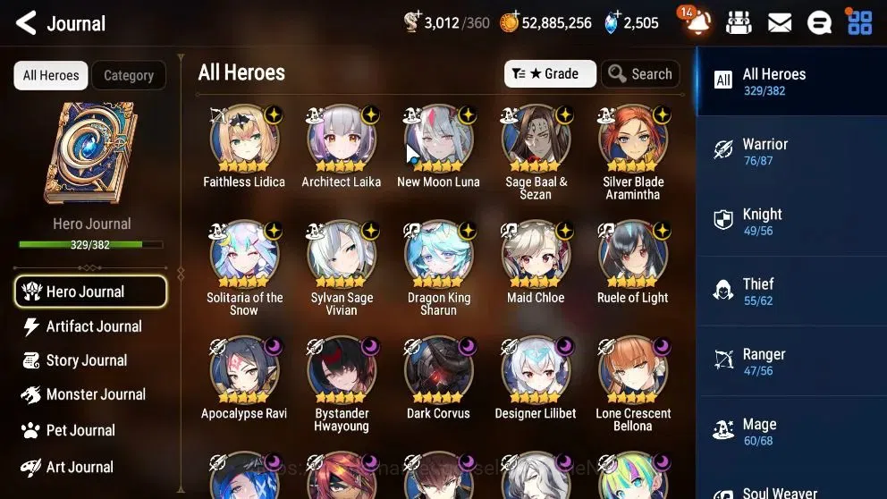 Epic Seven Accounts Collaboration Hero Global Verif|51 ML(BArunka,Harseti,Zio,Belian,LC Belona,etc)+Many Colab 6