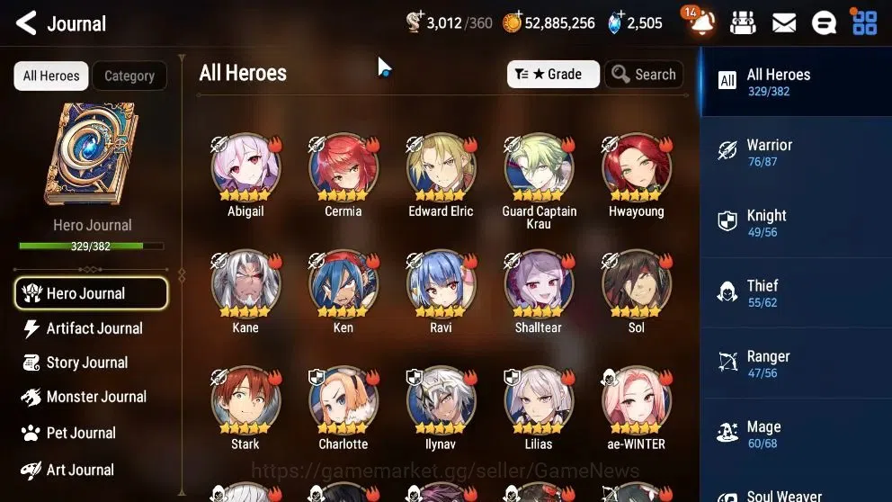 Epic Seven Accounts Collaboration Hero Global Verif|51 ML(BArunka,Harseti,Zio,Belian,LC Belona,etc)+Many Colab 9