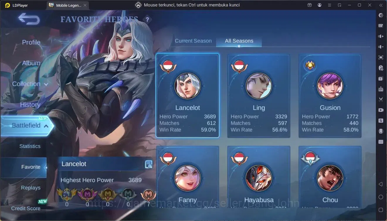 Mobile Legends: Bang Bang Accounts Global|Hero 103|Skin 185|Expert|Star Haya|CC Natal image 19