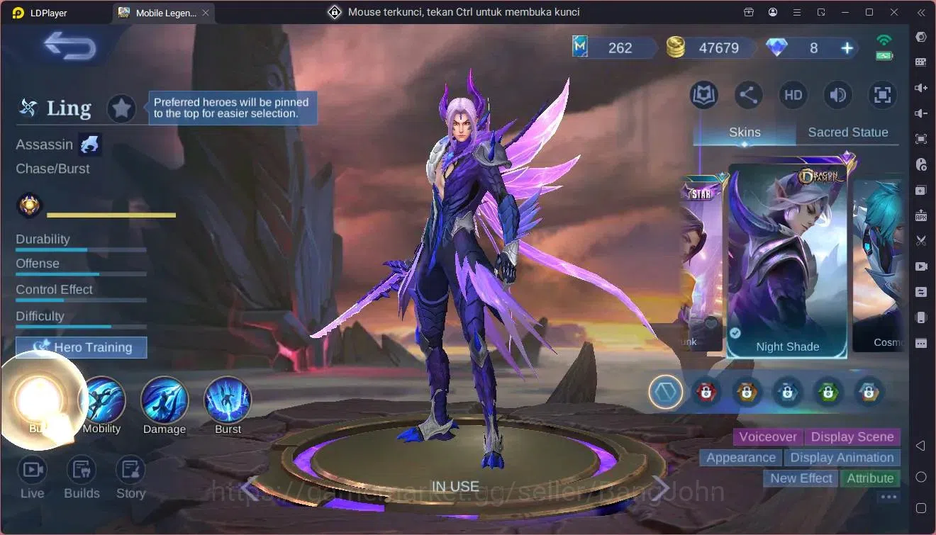 Mobile Legends: Bang Bang Accounts Global|Hero 103|Skin 185|Expert|Star Haya|CC Natal image 3