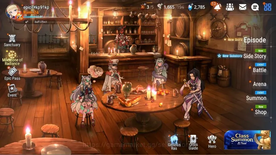 Epic Seven Accounts Starter Global|Unverif|Fresh Starter|3 ML(Lisette,DCorvus,S Snow)+11*5RGB|PoH+Bless ON|230 MM|Check 1