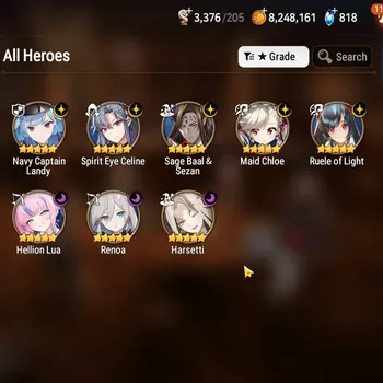 Epic Seven Accounts High-End Global UnVerif|Mor 17|8 ML(SE Celine,Renoa,Har Seti,Etc)+Ruiza,TA Coli,Estele,Landy,etc|Poh