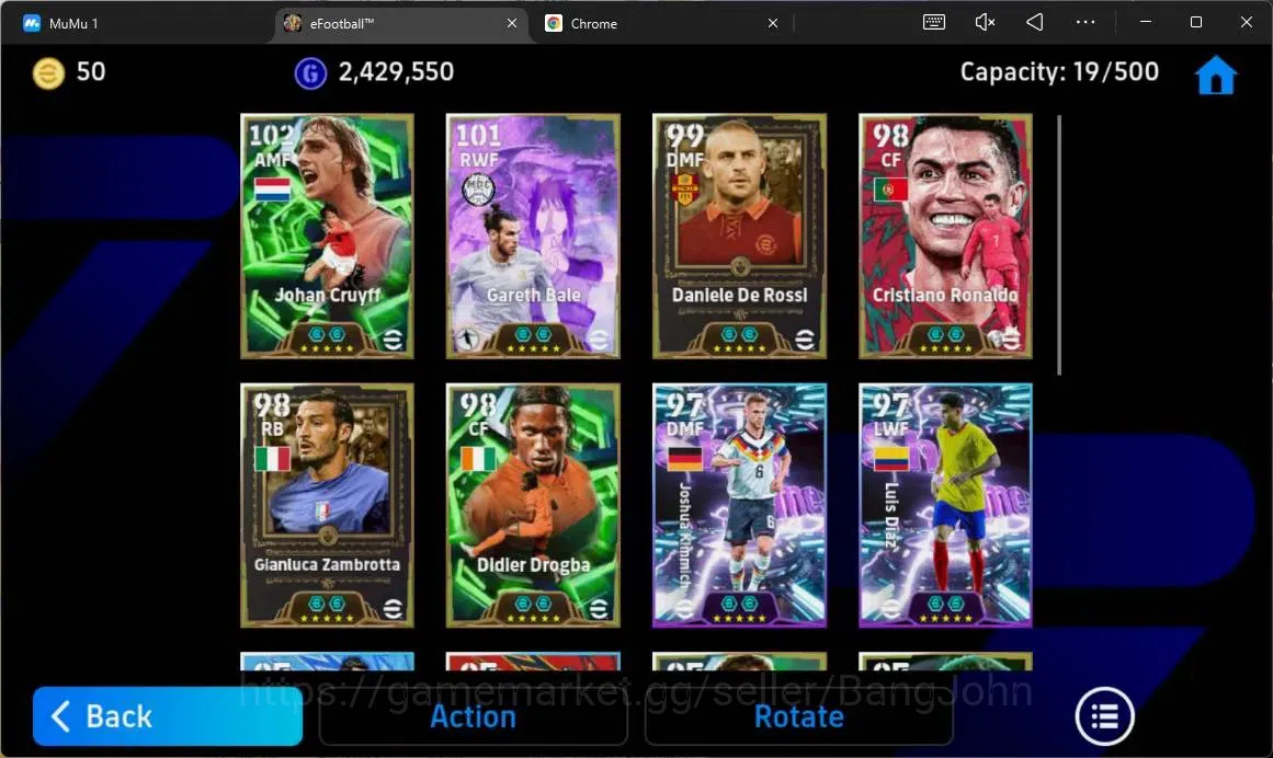 eFootball Accounts Mobile|PW 3207|Epic Cruyff,De rossi,Ronaldo,Zambro image 3