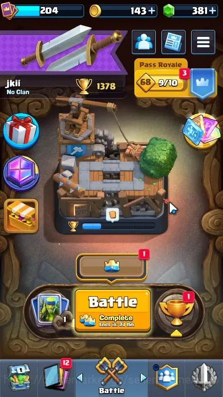 Clash Royale Accounts High-End Lv 204|Trophy 1378|KTL 8|Card 31/122|1 Hero 2 EVO 1 MAX 11 Epic 13 Rare 17 Common|1 1