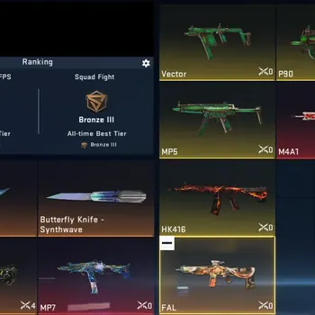 Blood Strike Accounts Rare Skin ASIA |1 ETERNAL: MP7-Tidesong | 2ULTRA MELEE: Butterfly Knife, Katar| 1 AOT: M4A1 | 2 ULTRA