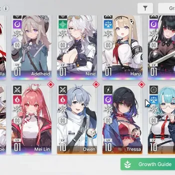 Chaos Zero Nightmare Accounts ASIA|Lv55|8 SSR(ArabellaM1,Adelheid,Nine,Haru,Rin,Veronica,Khalipe,Mei Lin) 1 Combatant +1