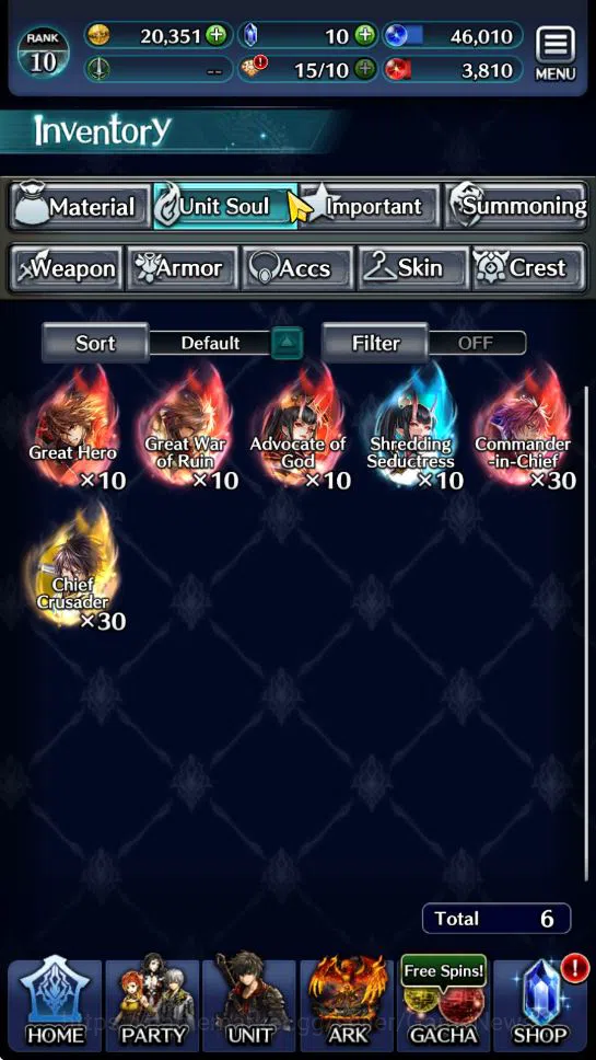 Last Cloudia Accounts Low-End GLOBAL | Rank 10 | Collab DMC (Dante) TopTierUnit (Knight Of God Mauna,GH Adel) |9 SSR ARK 8