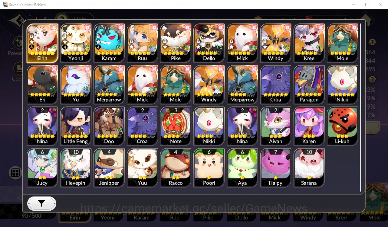 Seven Knights Re:Birth Accounts GLOBAL SEA ENDGAME| Full 5 Ex-7k & 17 TC6+ (Wukong image 3
