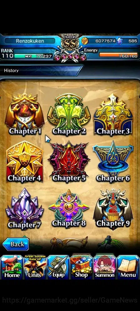 Grand Summoners Accounts Global|Rank 110|29 Ascend 14 TW(Inumuta,Roy,Shirou image 10