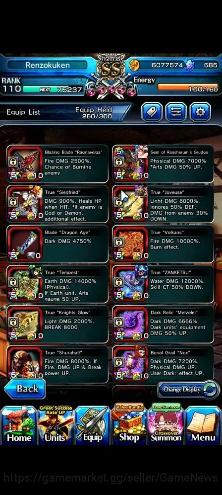 Grand Summoners Accounts Global|Rank 110|29 Ascend 14 TW(Inumuta,Roy,Shirou image 11