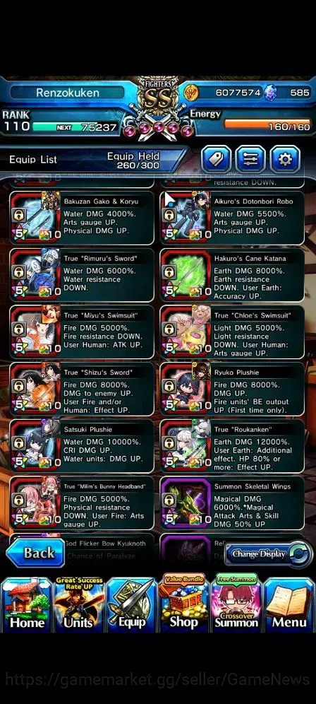 Grand Summoners Accounts Global|Rank 110|29 Ascend 14 TW(Inumuta,Roy,Shirou image 13