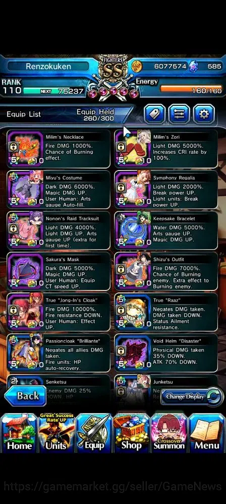 Grand Summoners Accounts Global|Rank 110|29 Ascend 14 TW(Inumuta,Roy,Shirou image 15