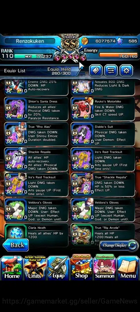 Grand Summoners Accounts Global|Rank 110|29 Ascend 14 TW(Inumuta,Roy,Shirou image 16