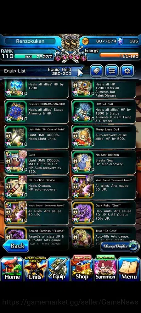Grand Summoners Accounts Global|Rank 110|29 Ascend 14 TW(Inumuta,Roy,Shirou image 17