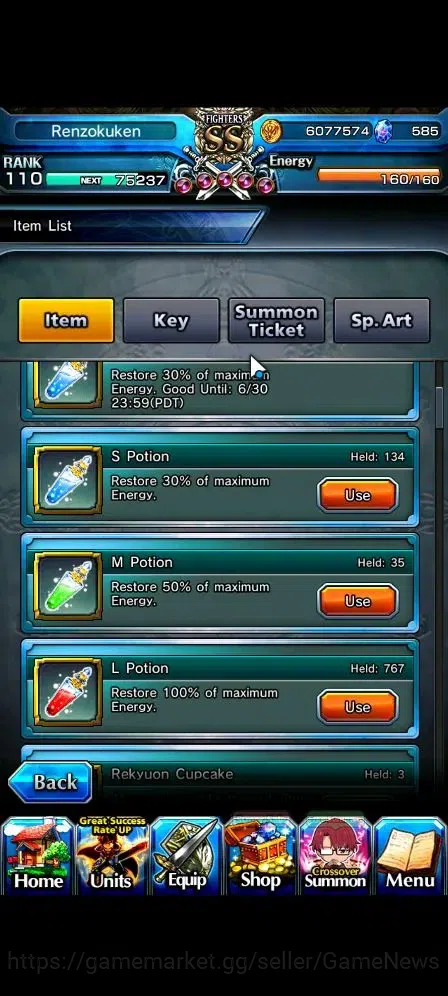 Grand Summoners Accounts Global|Rank 110|29 Ascend 14 TW(Inumuta,Roy,Shirou image 2