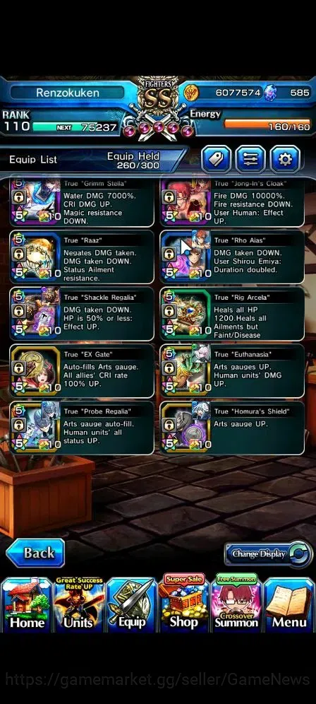 Grand Summoners Accounts Global|Rank 110|29 Ascend 14 TW(Inumuta,Roy,Shirou image 7
