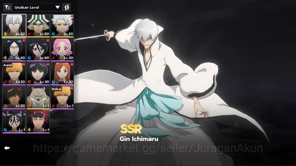 BLEACH: Soul Resonance Accounts NuverseSEA|Lvl 31 |4 SSR[(Gin Ichimaru+Stamp,Kisuk image 2