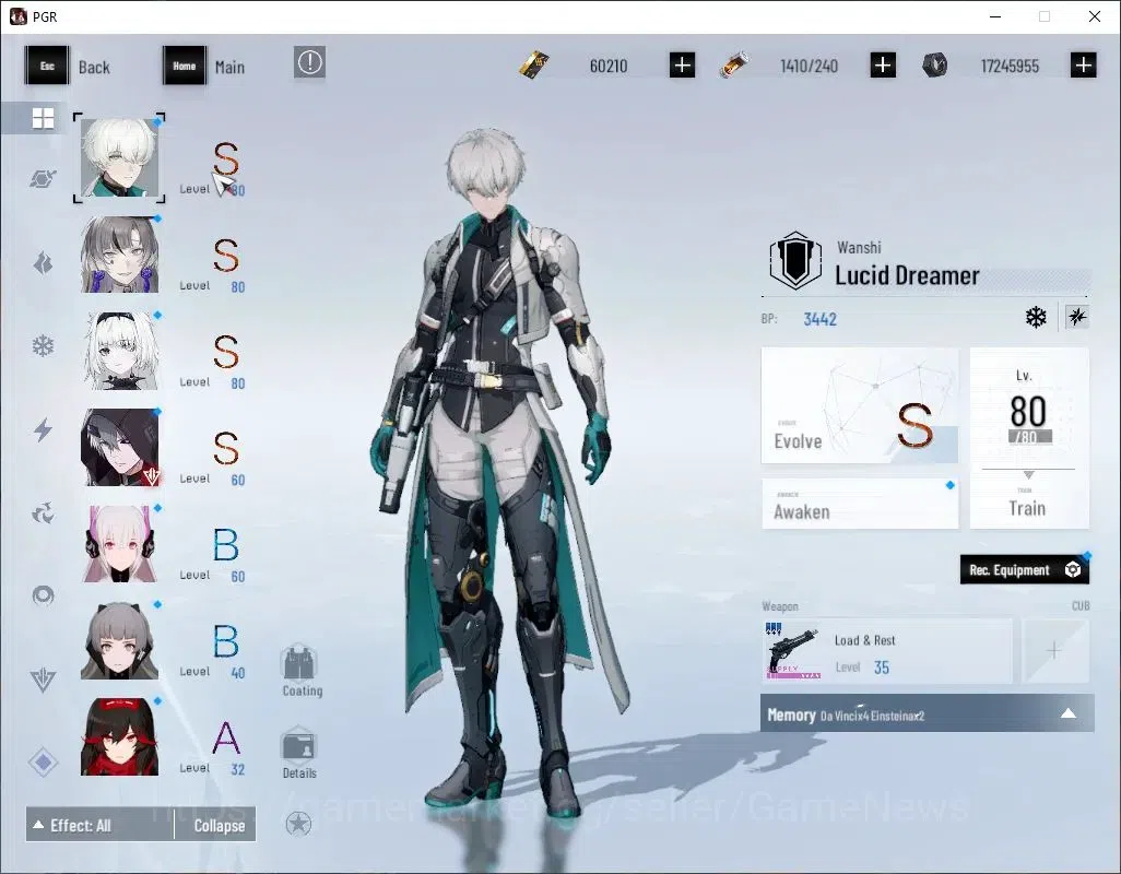 Punishing: Gray Raven Accounts Asia|Lv 87|60K BC+21K YC+7,6K BlueC|SSS Fulgor,SSS image 4