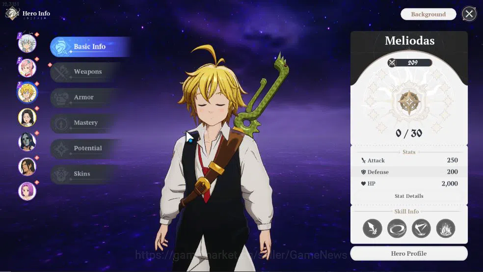 The Seven Deadly Sins: Origin Accounts [EU] Lv 2 Fresh Starter |2 SSR | Meliodas, Guila & image 12