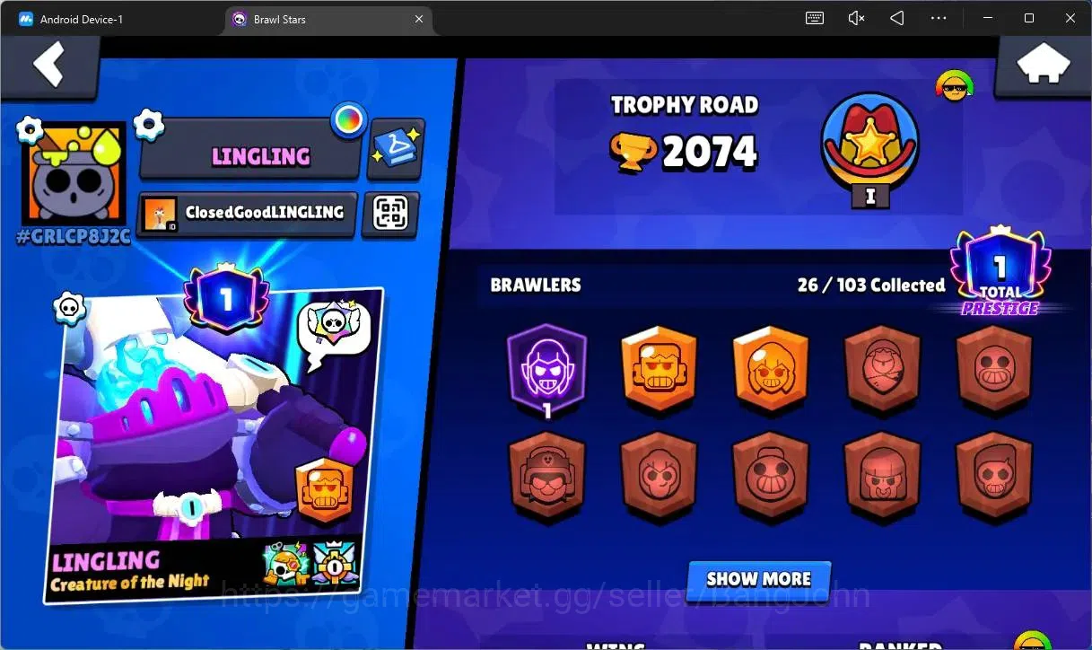 Brawl Stars Accounts Global |2074 Trophy|26 Brawler|3 Max Hypercharge(S image 2