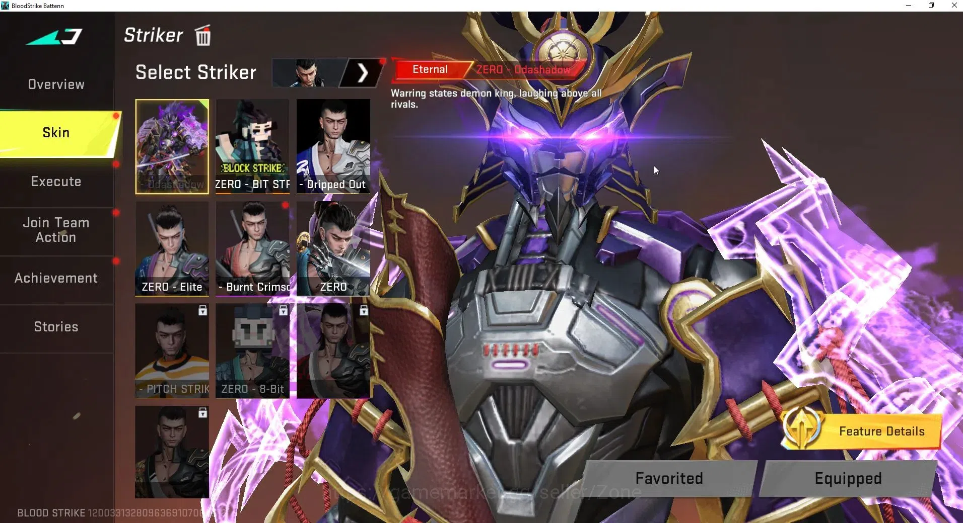 Blood Strike Accounts ASIA|9 ULTRA items | 1 ETERNAL Striker: ZERO Odash image 1