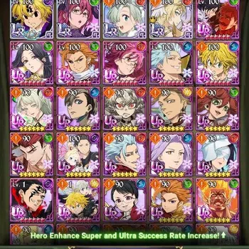 The Seven Deadly Sins: Grand Cross Accounts Endgame ASIA|4,1M Power|220 Dm|4LR:(Meliodas, Gowther,Elizabeth,Burnhild)11